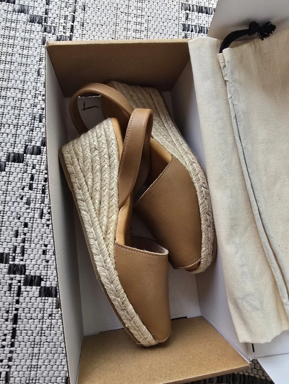 Tan nubuck espadrille wedges Spanish Sandal